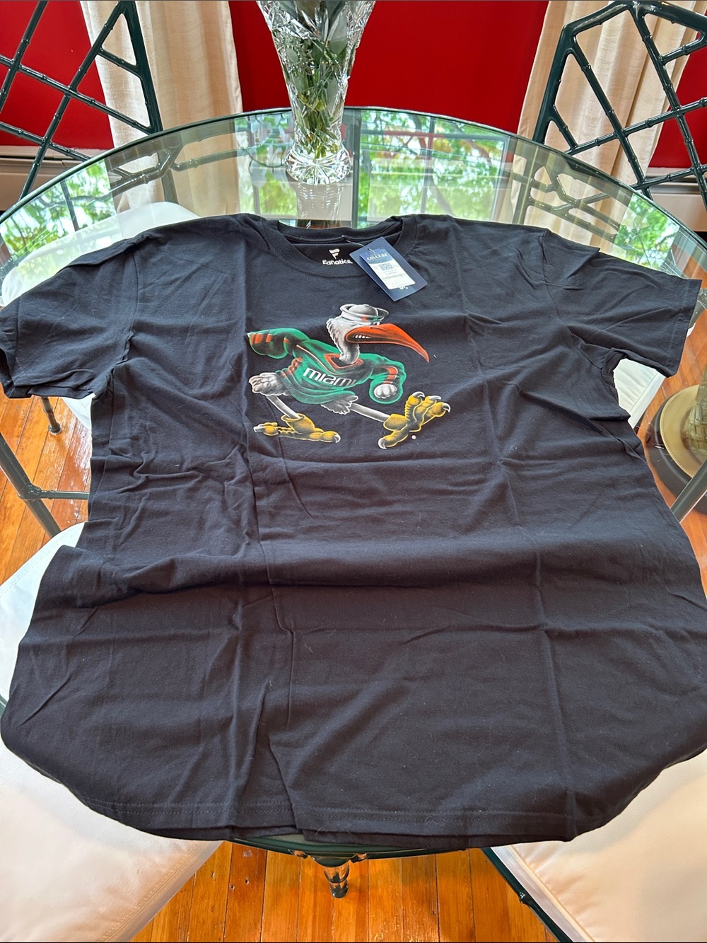 Fanatics Black Miami Hurricanes Mascot Graphic Tee